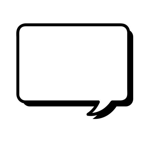 Bolla vocale icona del messaggio monocromatico — Vettoriale Stock