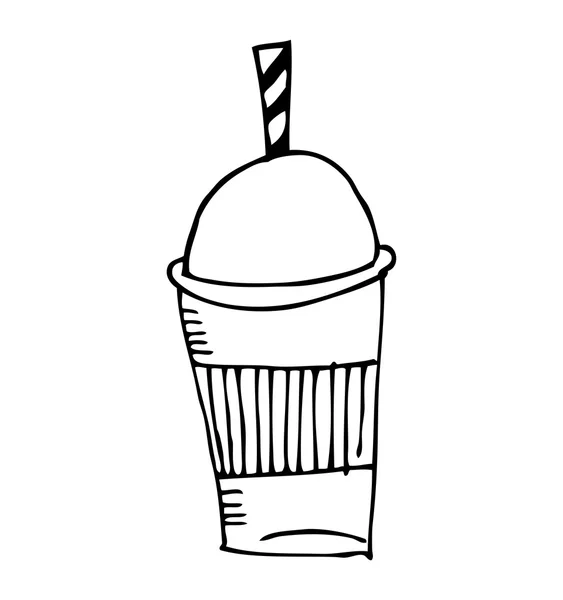 Köstliche Kaffee Silhouette Symbol — Stockvektor