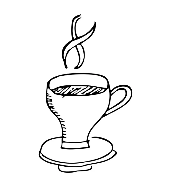 Ikona sylwetka pyszną kawę — Wektor stockowy