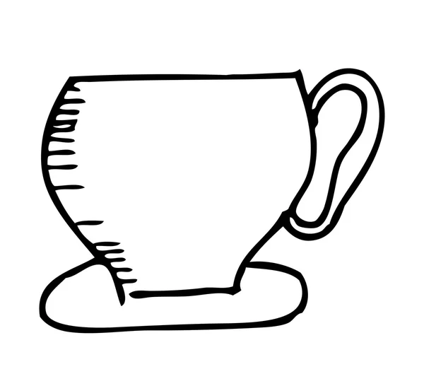 Απολαυστικό καφέ σιλουέτα εικονίδιο — Διανυσματικό Αρχείο