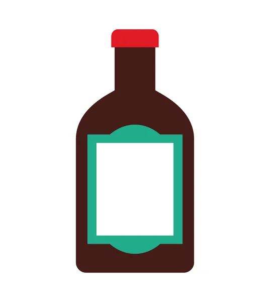 Tequila bottle alcohol icon — Stock Vector