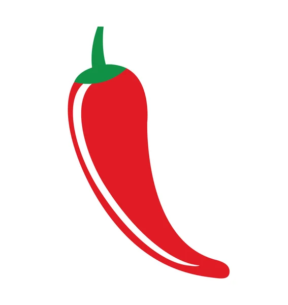 Chili peper plantaardige pictogram — Stockvector