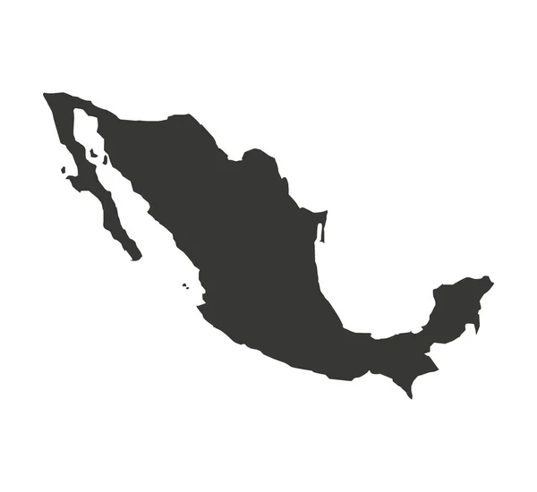 Mexico mapa geografía icono — Archivo Imágenes Vectoriales