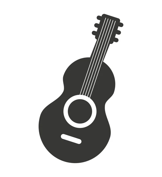 Acoustic guitar isolated icon — Stock Vector