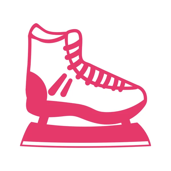 Skate schoen wiel pictogram — Stockvector