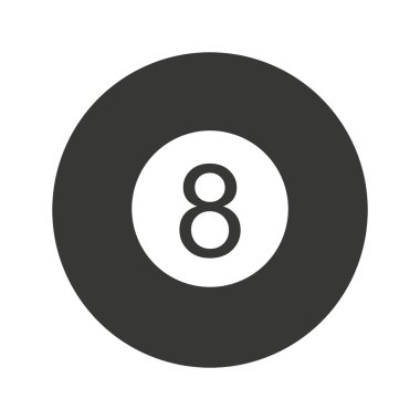 topu sekiz numara Bilardo simgesi