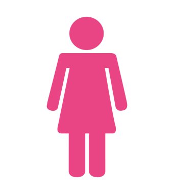 kadın figürü siluet simge