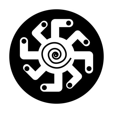 Afrika amblemi tek renkli simge