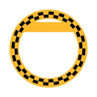 Taksi çerçeve şerit amblemi simgesi