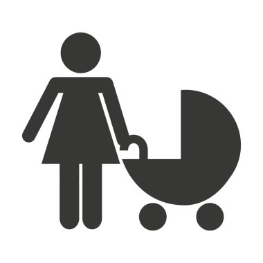 Anne siluet şekil izole simgesi
