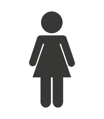 kadın kadın siluet izole simgesi