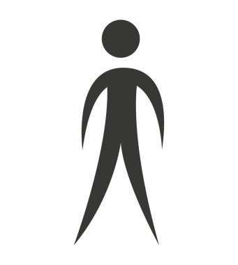 adam erkek siluet izole simgesi