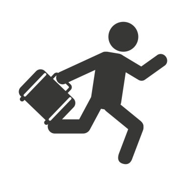 iş adam erkek siluet izole simgesi