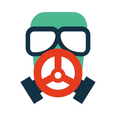 maske securiity sanayi izole simgesi