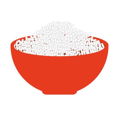 pirinç yemek yiyecek izole simgesi