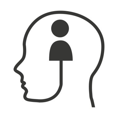 baş insan profili teknik simgesi