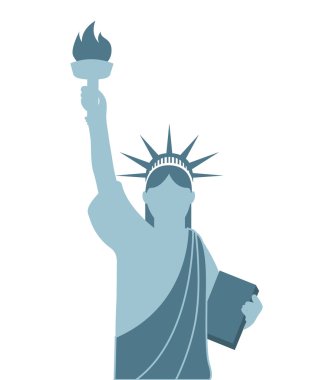 Özgürlük heykeli izole simgesi