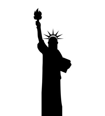 Özgürlük heykeli izole simgesi