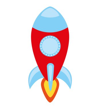 Roket oyuncak izole simgesi