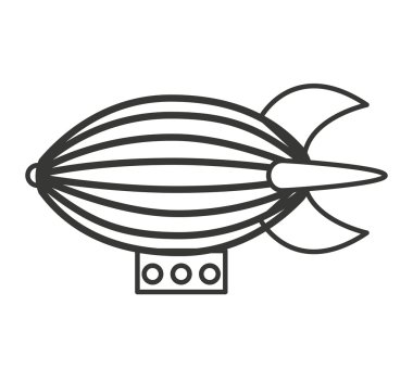 Zeppelin oyuncak izole simgesi