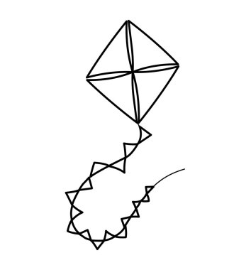 Uçurtma uçan oyuncak izole simgesi