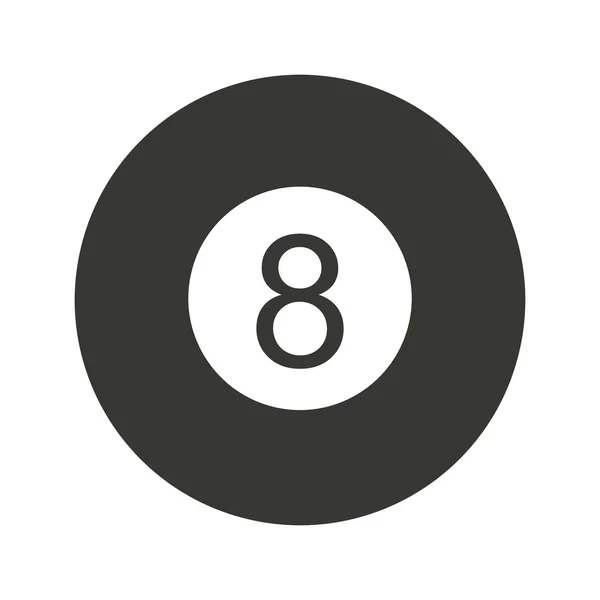 Číslo osm kulečník ikonku — Stockový vektor