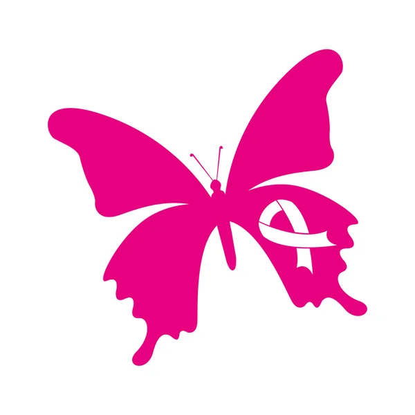 Cinta rosa cáncer de mama icono — Vector de stock