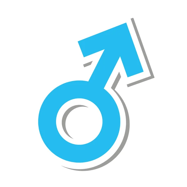 Hombre símbolo masculino silhpuette icono — Vector de stock