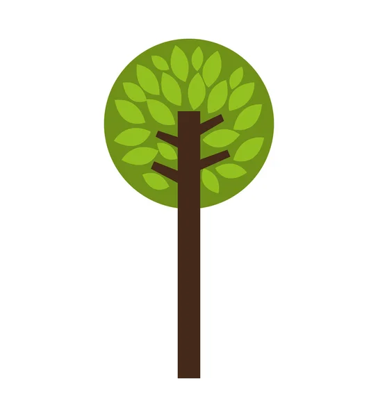 Tree ecology symbol icon — Stock Vector