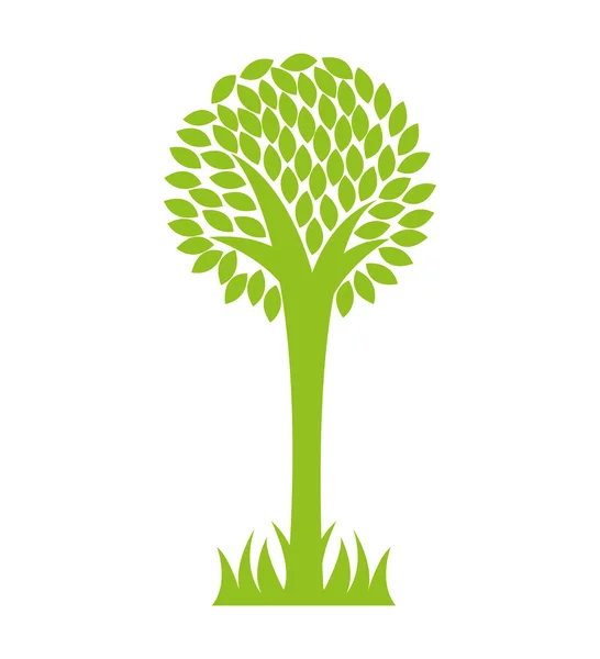 Tree ecology symbol icon — Stock Vector