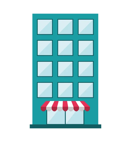 Construção loja de construção ícone silhueta — Vetor de Stock