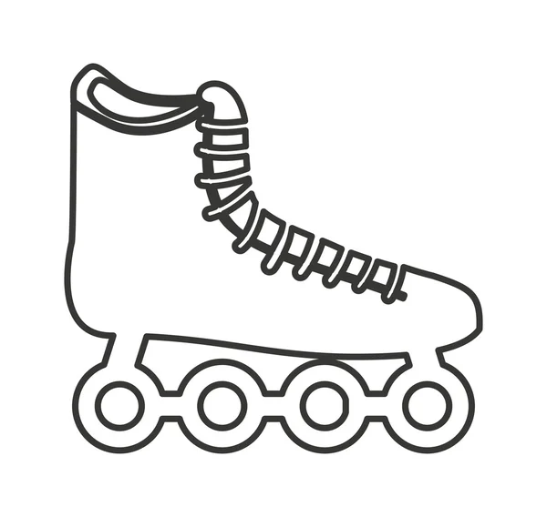 Skate zapato rueda icono — Vector de stock
