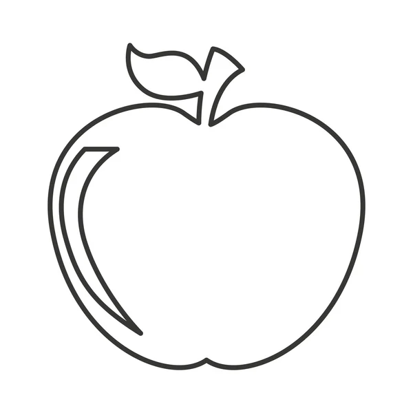 Apfel frisches Obst Symbol — Stockvektor