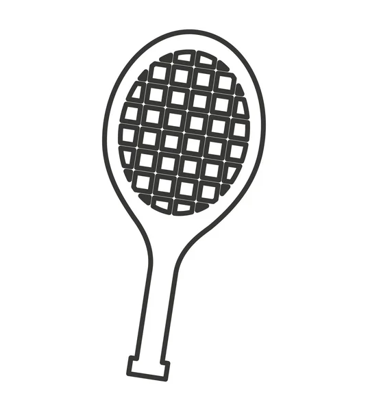 Raquette de tennis équipement icône — Image vectorielle