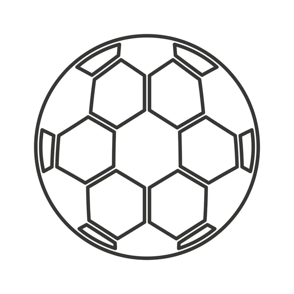 Ποδόσφαιρο Αθλητισμός μπάλα εξοπλισμός εικονίδιο — Διανυσματικό Αρχείο