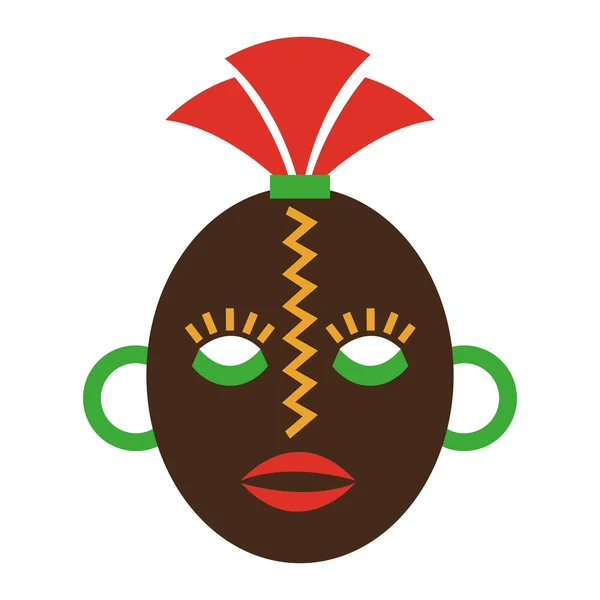 Maschera icona della cultura africana — Vettoriale Stock