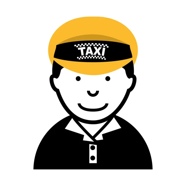 Taxi driver pracovník ikona — Stockový vektor