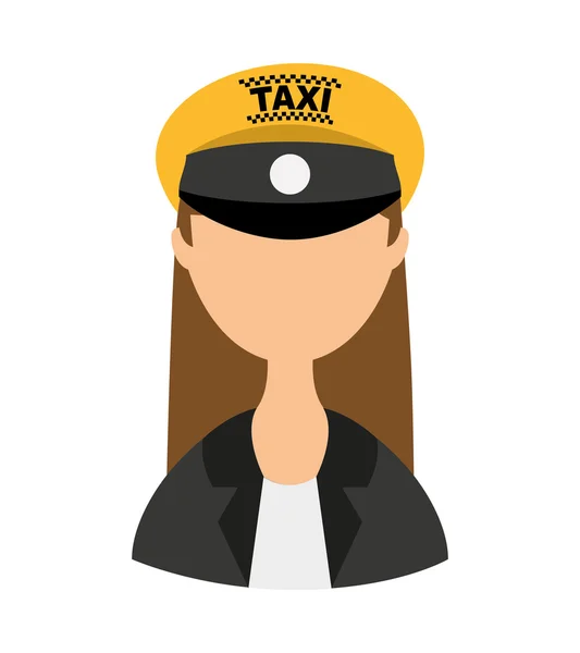 Taxi driver worker icon — Stock Vector