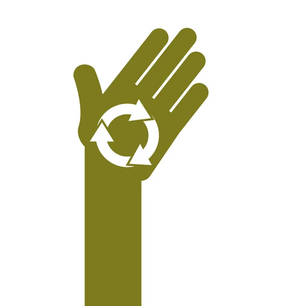 Arrows recycle symbol icon — Stock Vector