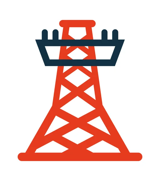 Elektrische toren geïsoleerde pictogram — Stockvector