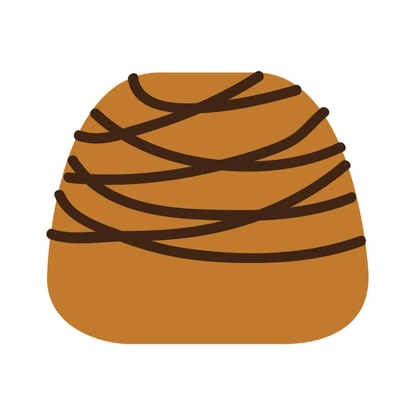 Bonbons chocolat sucré icône — Image vectorielle