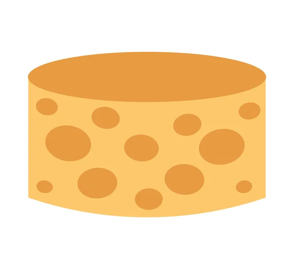 Cheese piece isolated icon — Stock Vector