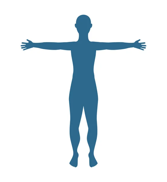 Mens mannelijk silhouet geïsoleerde pictogram — Stockvector