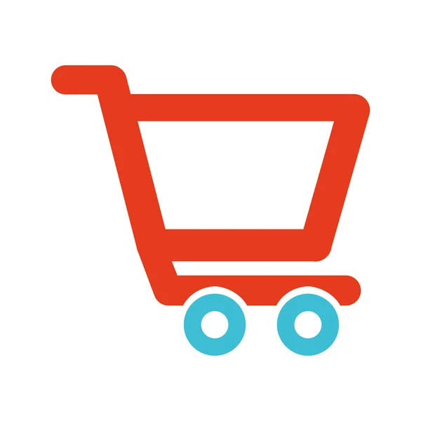 Carrito de compras icono aislado — Archivo Imágenes Vectoriales