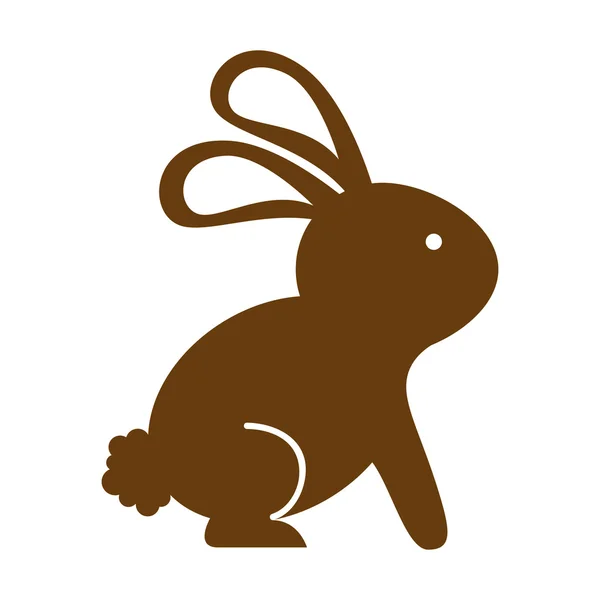 Mignon lapin isolé icône design — Image vectorielle