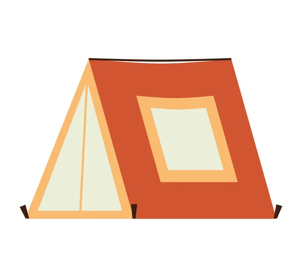 Camping tente icône isolée — Image vectorielle