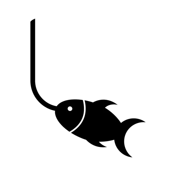 Pesca de peces icono de anzuelo — Vector de stock