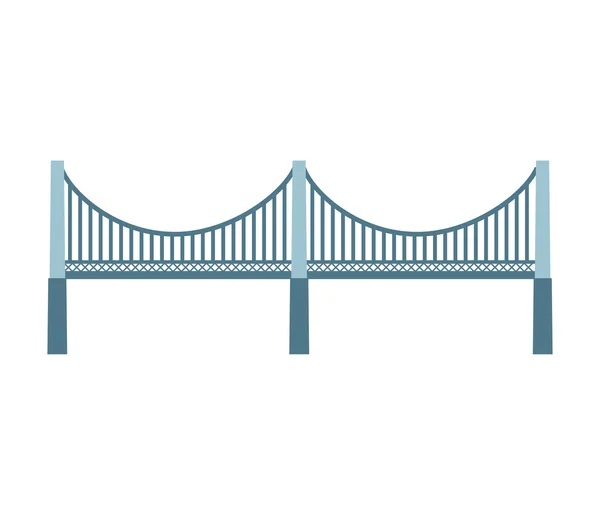 Bridge silhouette isolerade ikonen — Stock vektor