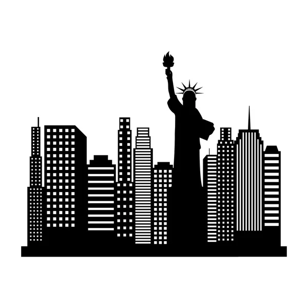 Icône du paysage urbain de New York — Image vectorielle