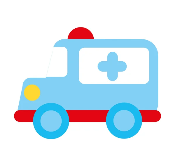 Icono de juguete de emergencia ambulancia — Vector de stock